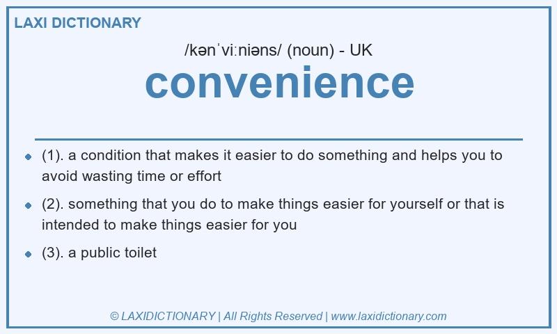 Definition convenience in British English