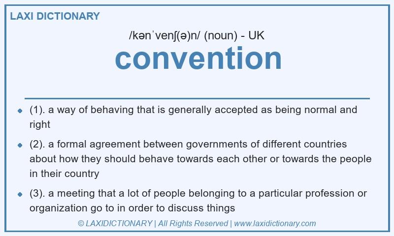 Definition convention in British English