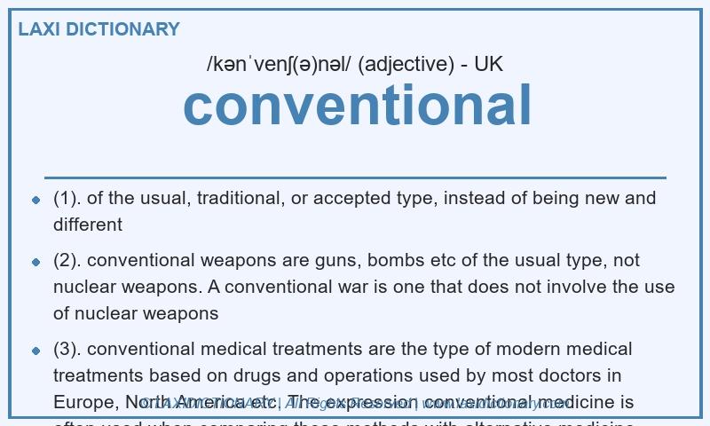 Definition conventional in British English