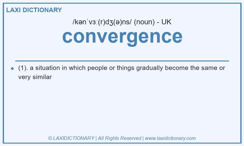 Definition convergence in British English