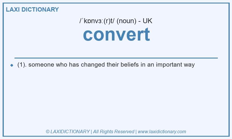 Definition convert in British English