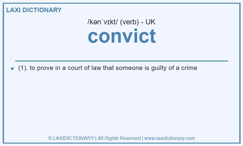 Definition convict in British English