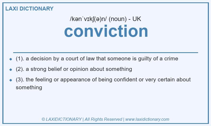 Definition conviction in British English
