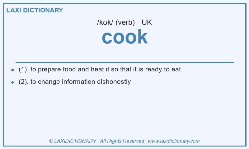 Definition cook in British English