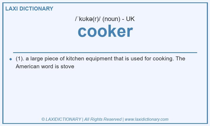 Definition cooker in British English