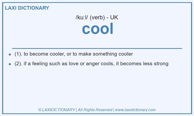 Definition cool in British English