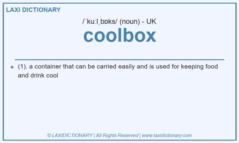 Definition coolbox in British English