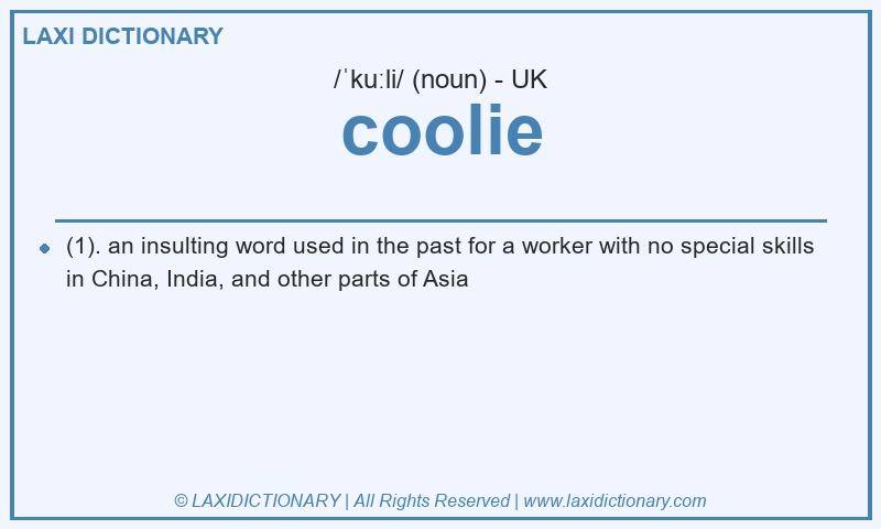 Definition coolie in British English