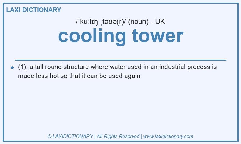 Definition cooling tower in British English