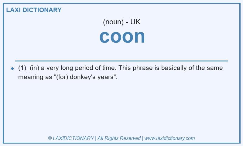 Definition coon in British English