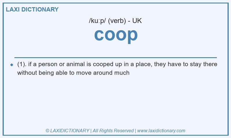 Definition coop in British English