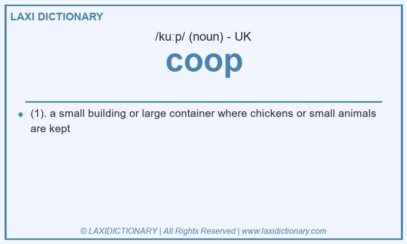 Definition coop in British English