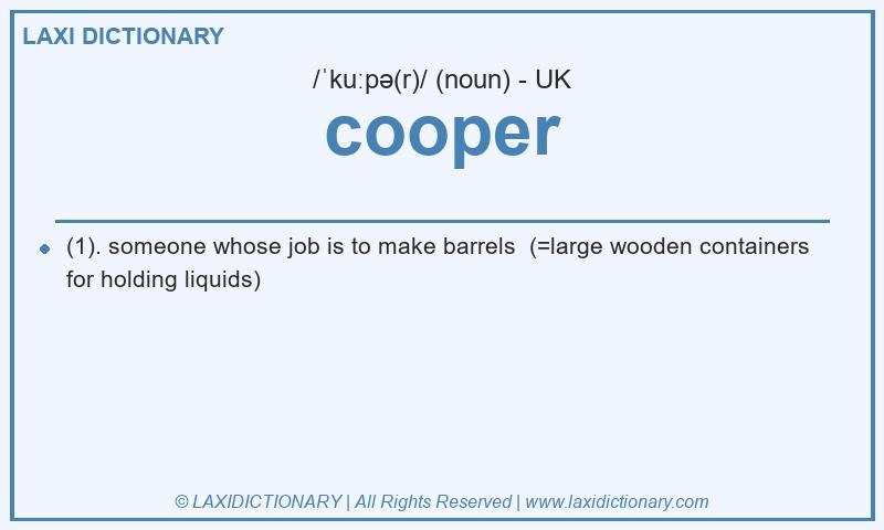 Definition cooper in British English