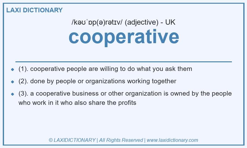 Definition cooperative in British English
