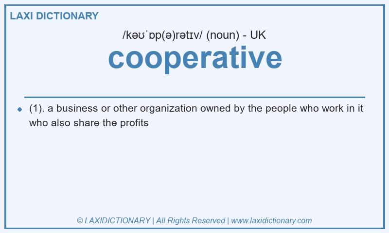 Definition cooperative in British English