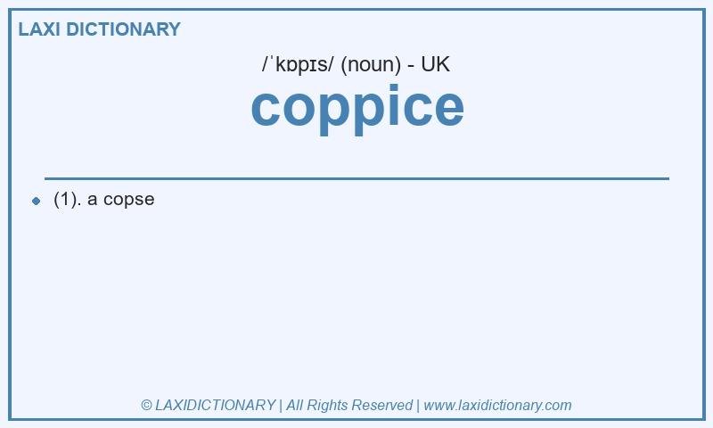 Definition coppice in British English