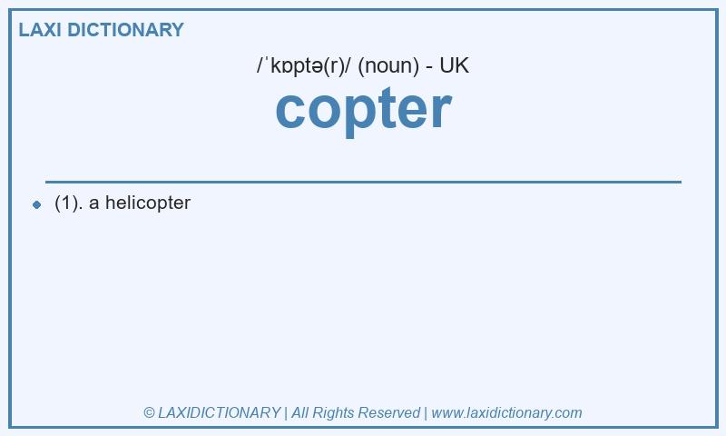 Definition copter in British English