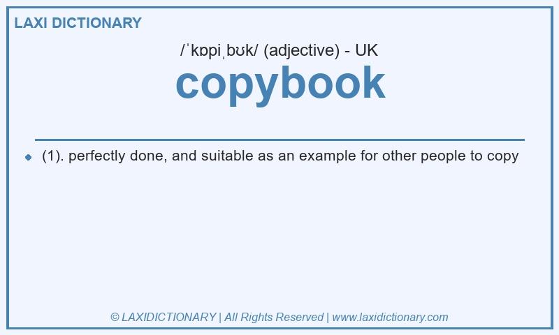 Definition copybook in British English