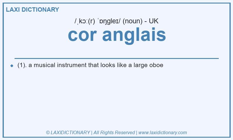 Definition cor anglais in British English
