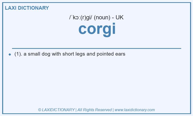 Definition corgi in British English