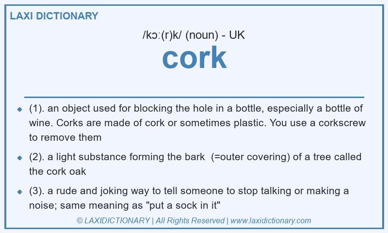 Definition cork in British English