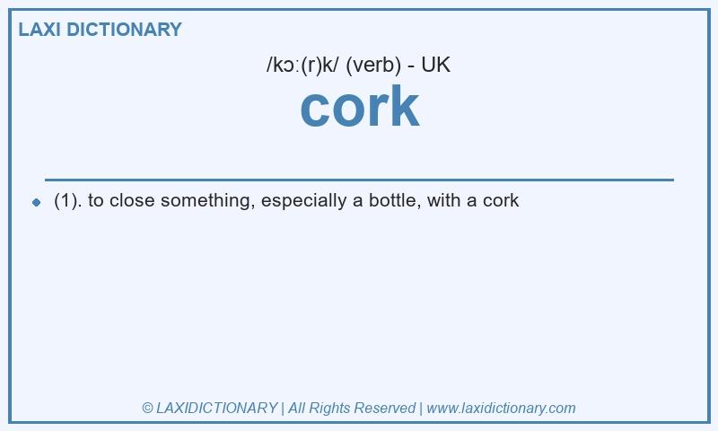 Definition cork in British English