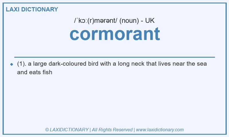 Definition cormorant in British English