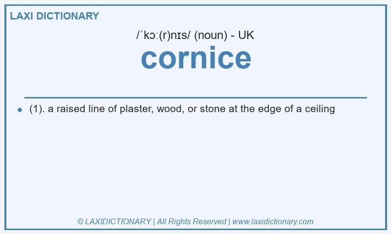 Definition cornice in British English