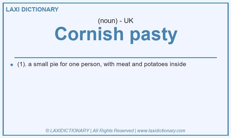Definition Cornish pasty in British English