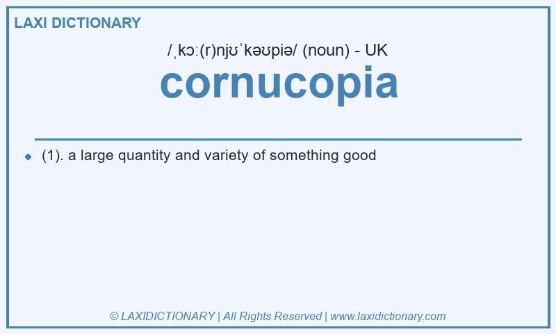 Definition cornucopia in British English