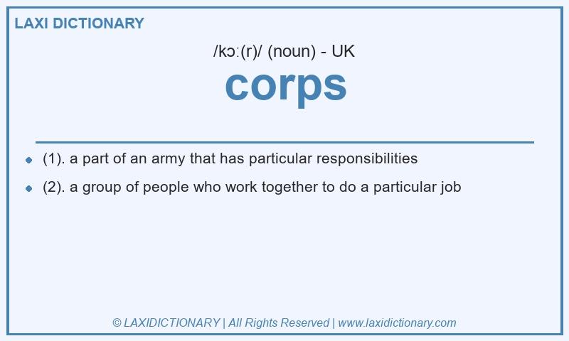 Definition corps in British English