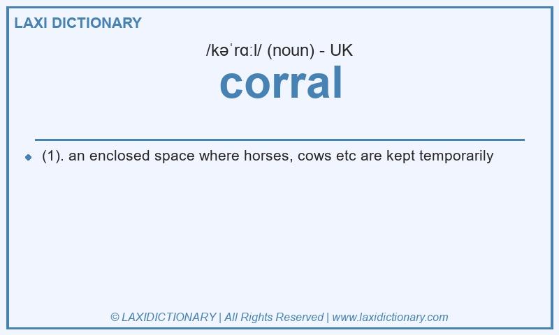 Definition corral in British English
