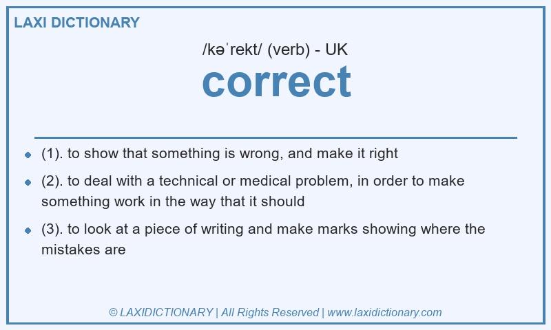 Definition correct in British English