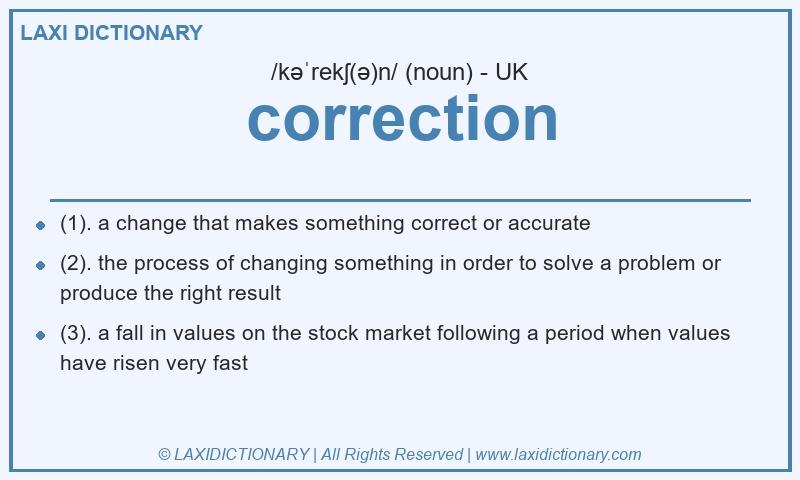 Definition correction in British English