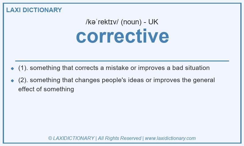 Definition corrective in British English