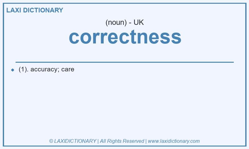 Definition correctness in British English