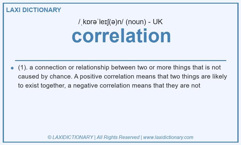 Definition correlation in British English