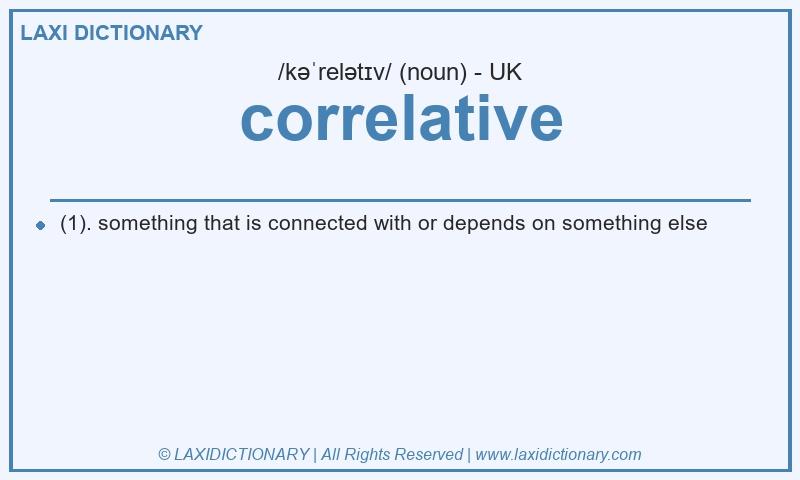Definition correlative in British English