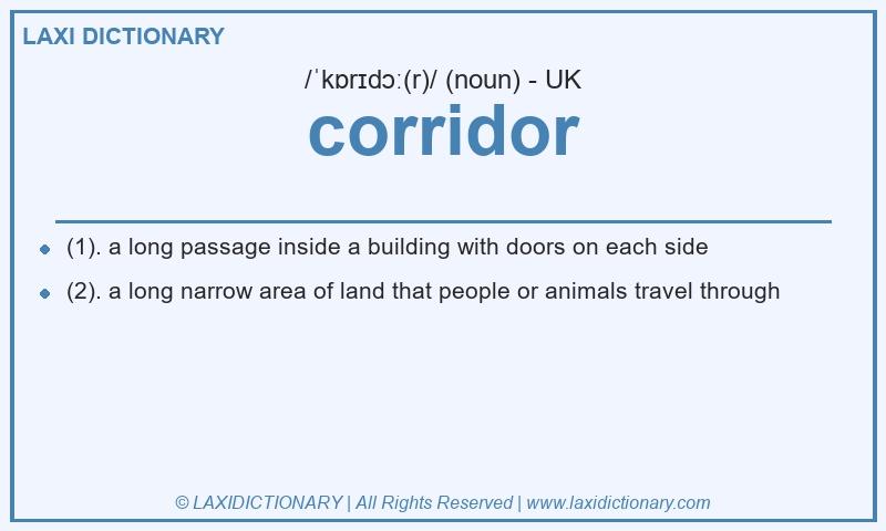 Definition corridor in British English