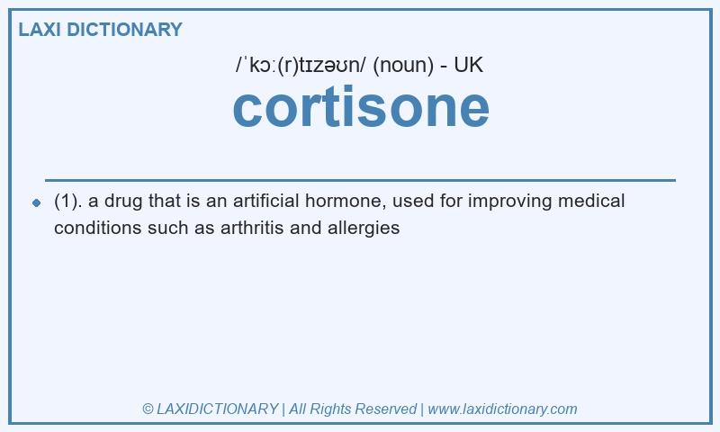 Definition cortisone in British English