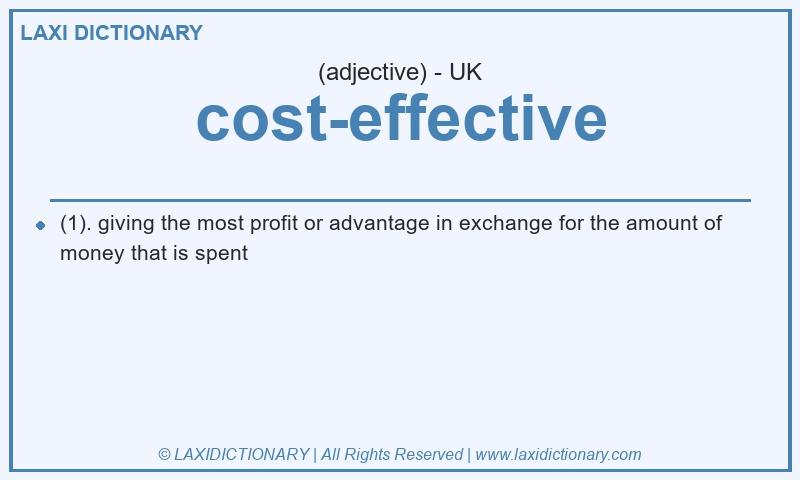Definition cost-effective in British English