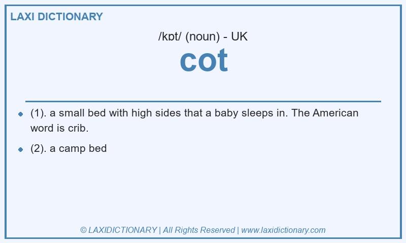 Definition cot in British English