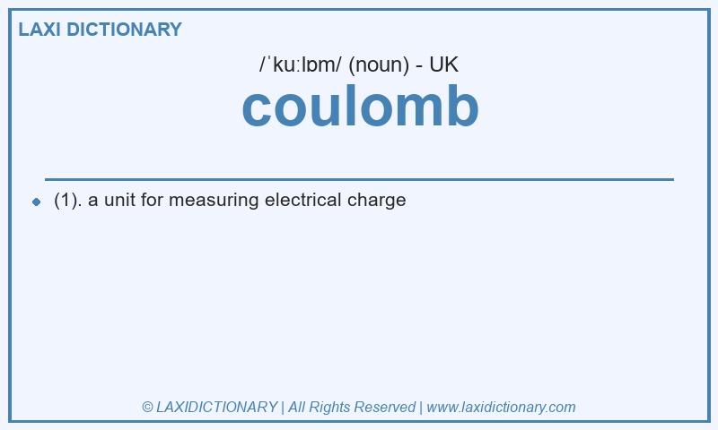 Definition coulomb in British English