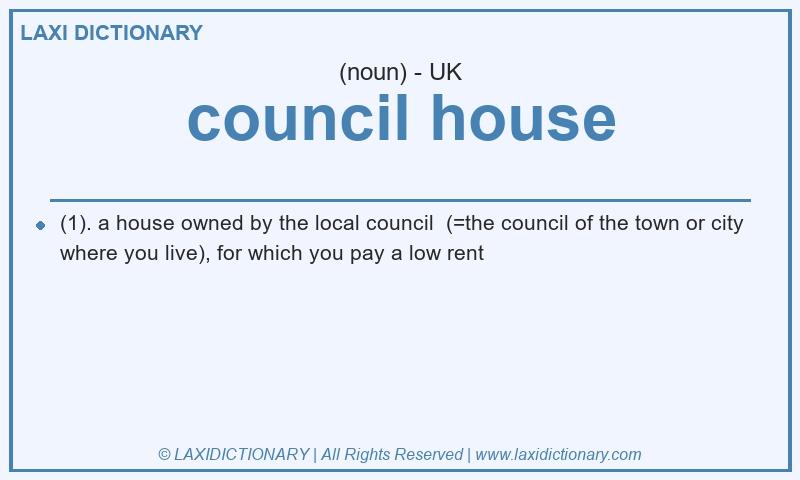 Definition council house in British English