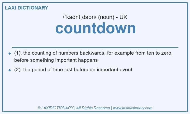 Definition countdown in British English
