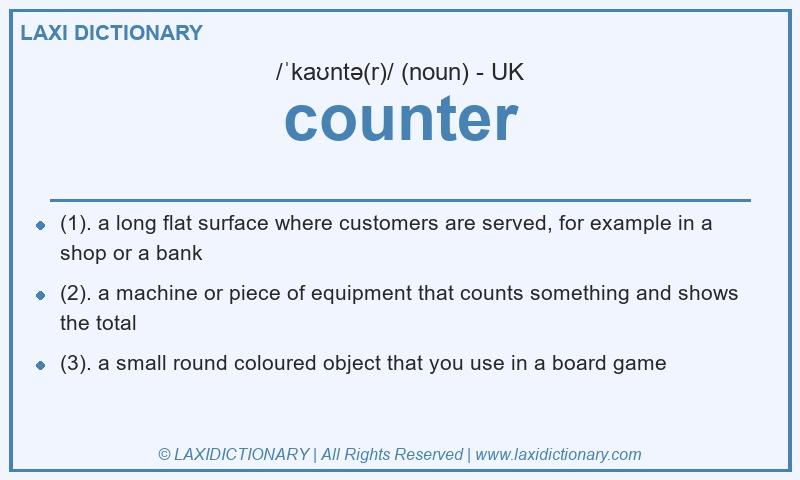 Definition counter in British English