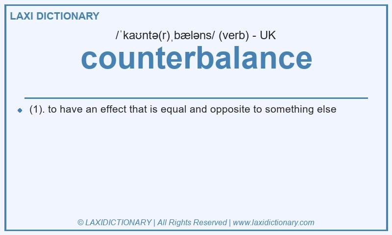 Definition counterbalance in British English