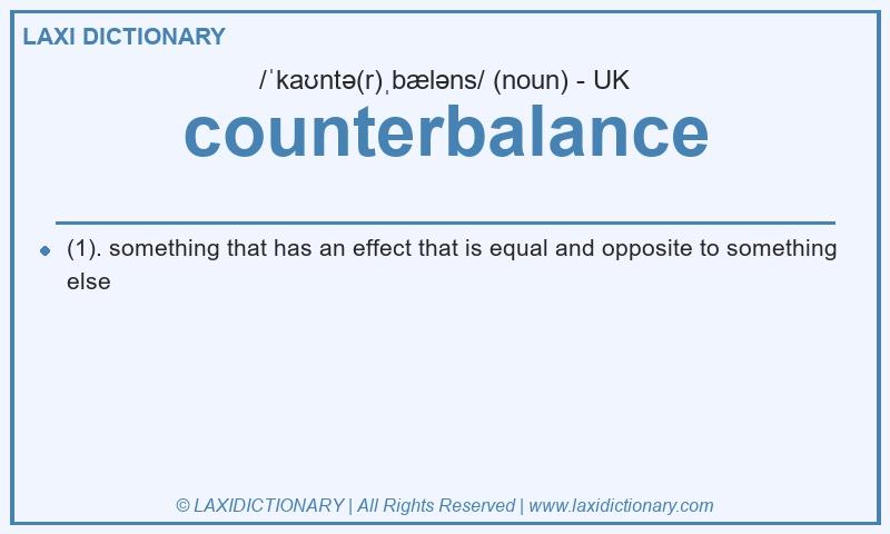 Definition counterbalance in British English