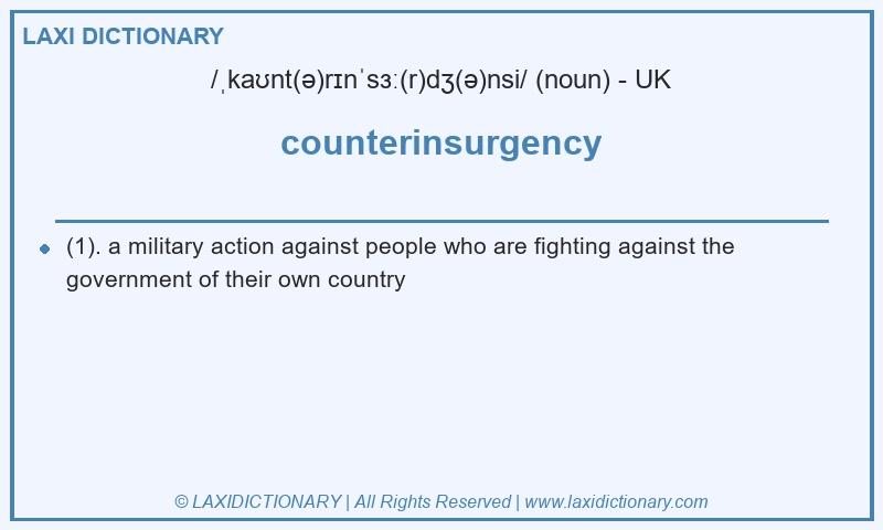 Definition counterinsurgency in British English