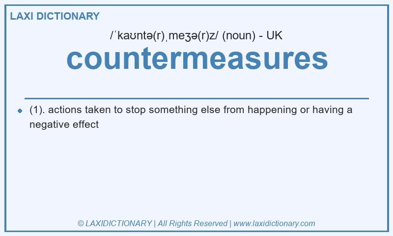 Definition countermeasures in British English